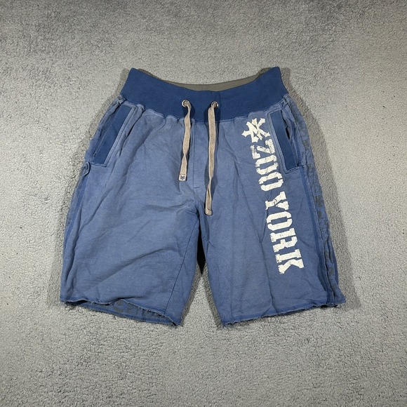 Zoo York Other - Y2k Zoo York Men's Medium Drawstring Blue Cotton Fleece Shorts #3373
